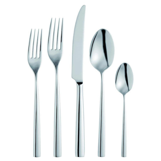 Broggi Luce 20 Piece Stainless Flatware Set, Service for 4, includes Storage/Gift Box