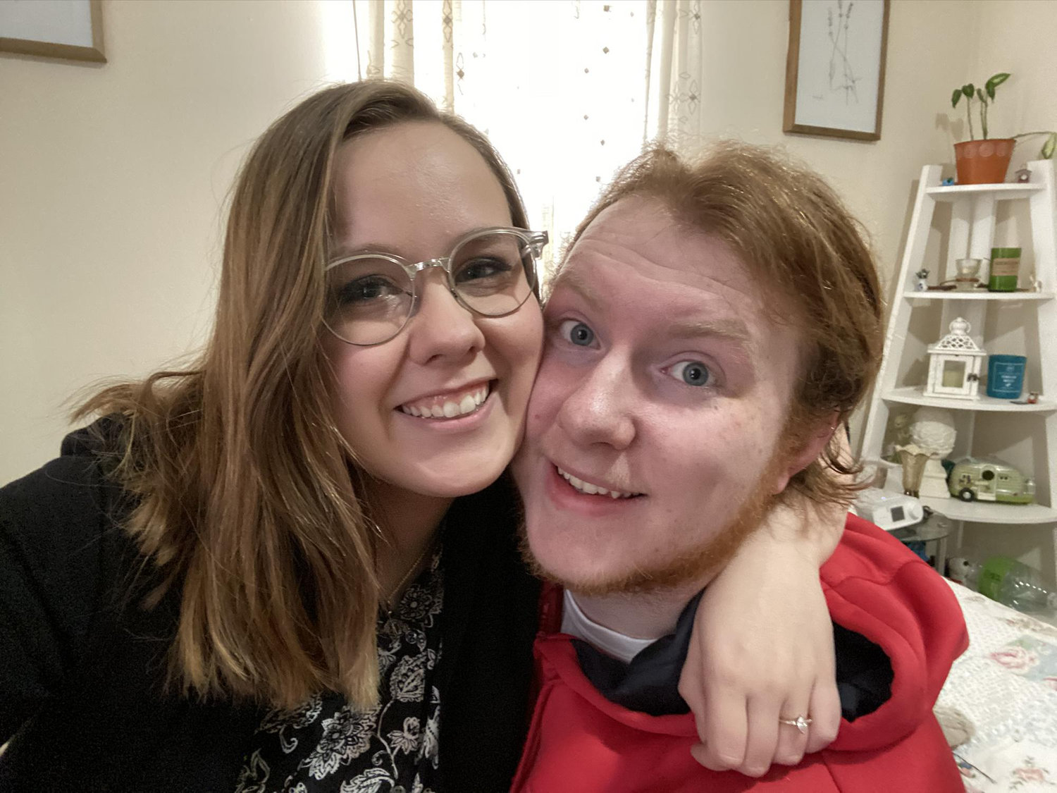 A warm embrace after we got home from work. February 27, 2020