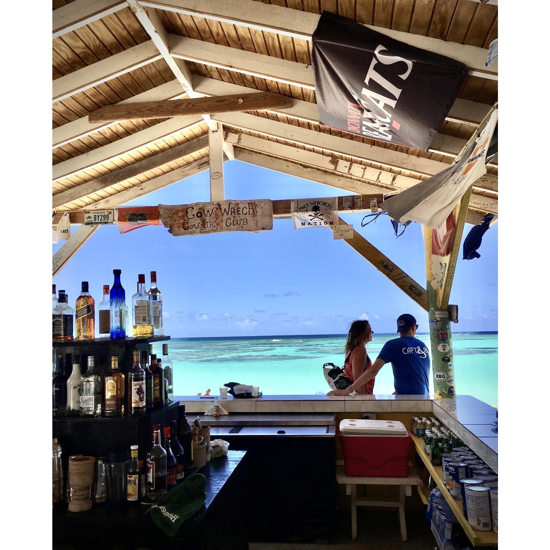 Taking in paradise from our favorite beach bar, Cow Wreck in Anegada, British Virgin Islands. [2019]