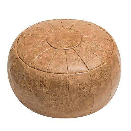 ROTOT Unstuffed Pouf Cover, Ottoman, Bean Bag Chair, Foot Stool, Foot Rest, Storage Solution or Wedding (Empty & New) (Amaretto)