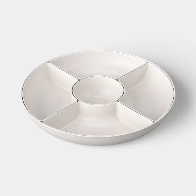 6pc Recycled Poly Pro Serving Tray Neutral Speckled - Room Essentials™