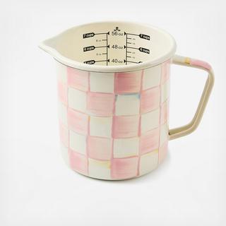 Rosy Check Stainless Steel Measuring Cup
