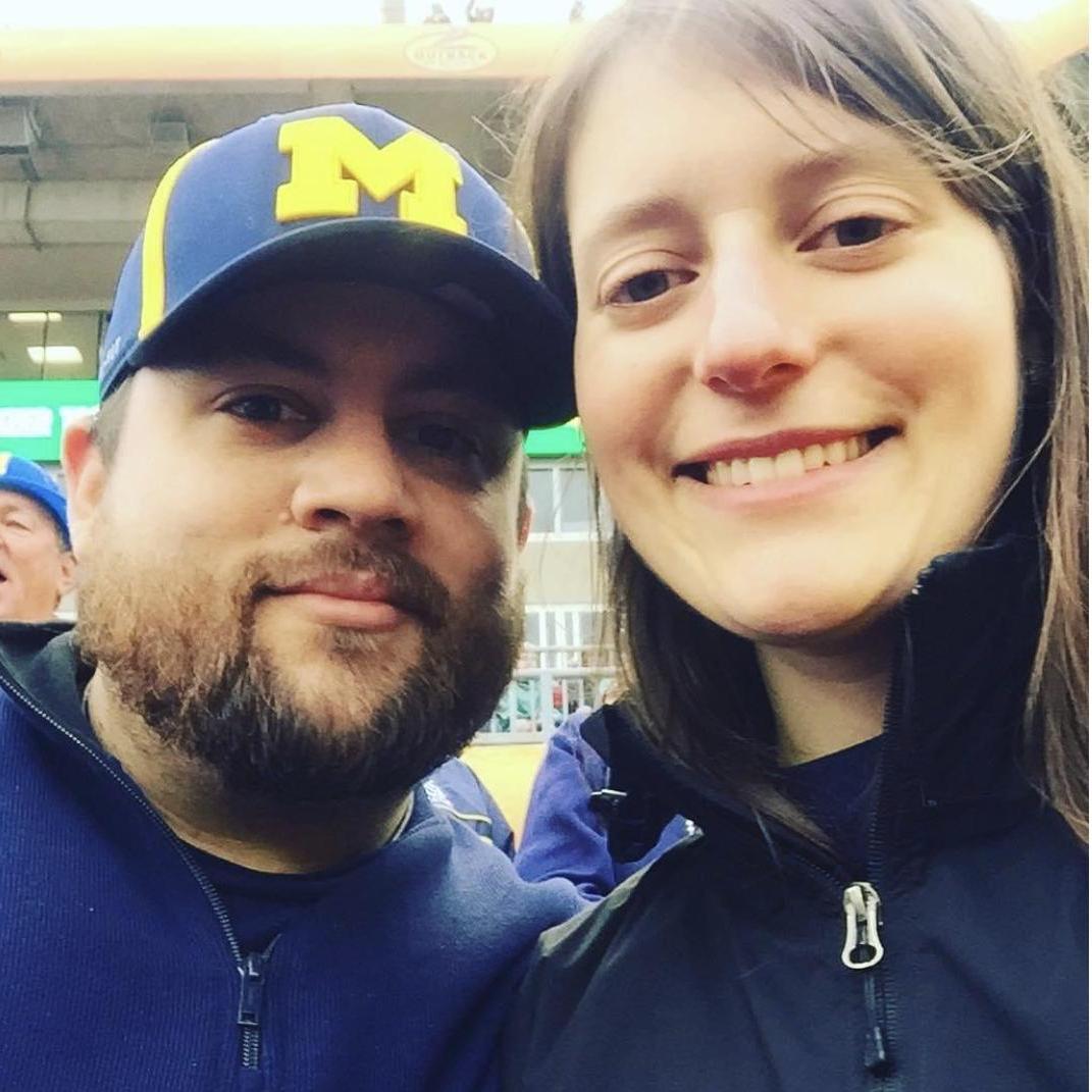 Someone is a Michigan's fan in this family. Hint it's not me or the cats!