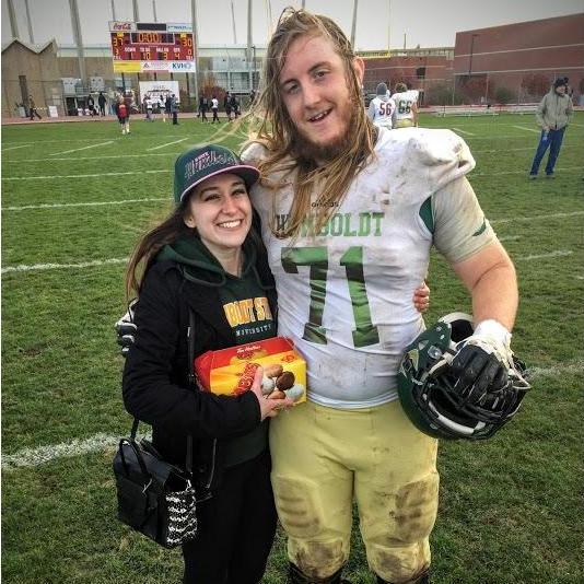 I tried to attend as many of Alex's college football games I could. I always brought him Timbits