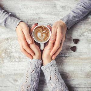 Coffee date as newlyweds