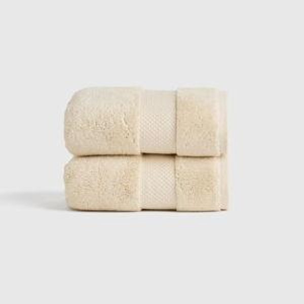 Turkish Ultra Luxe Plush Hand Towel (Set of 2) in Linen