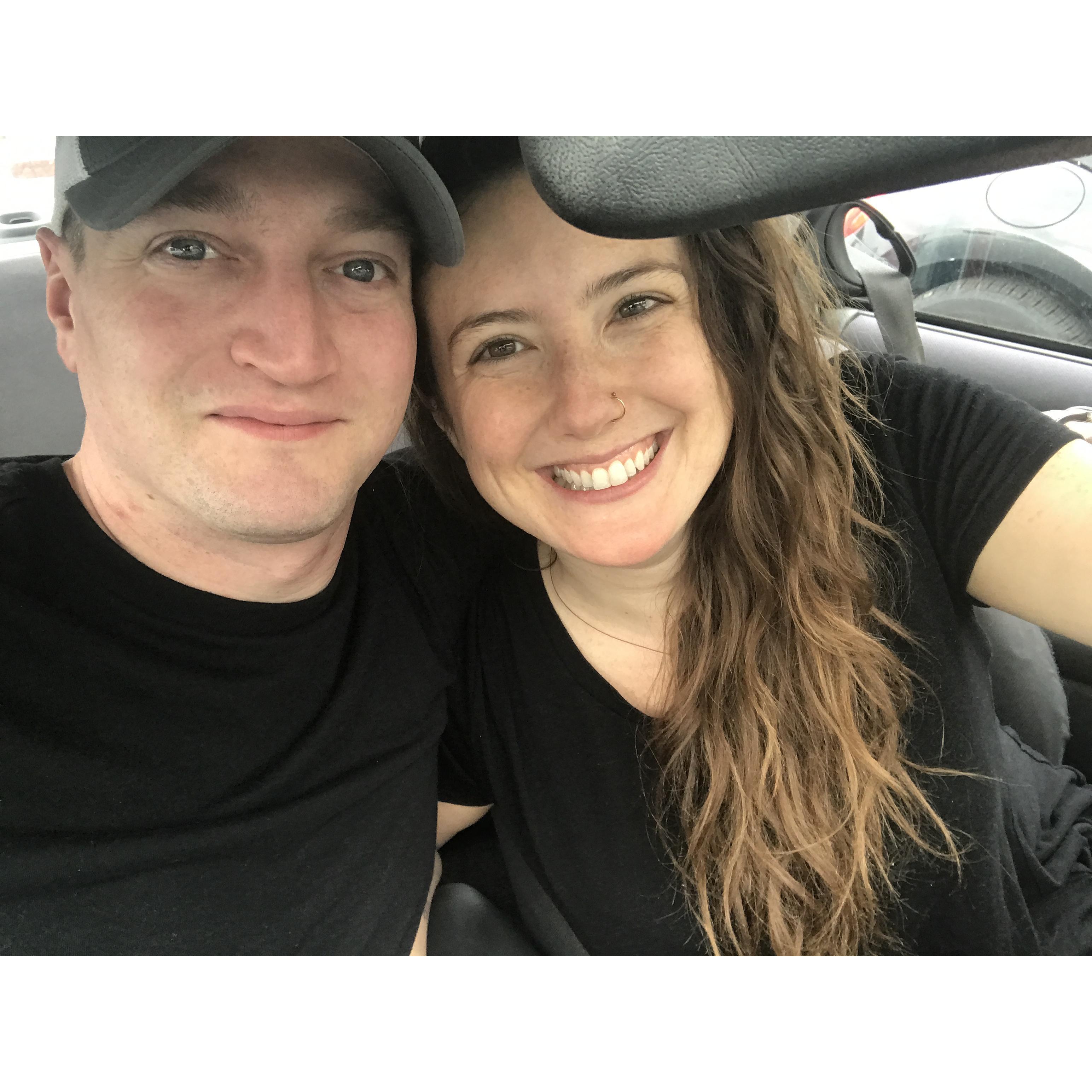 Our first picture as a real couple, right after Eric got to Austin. :)