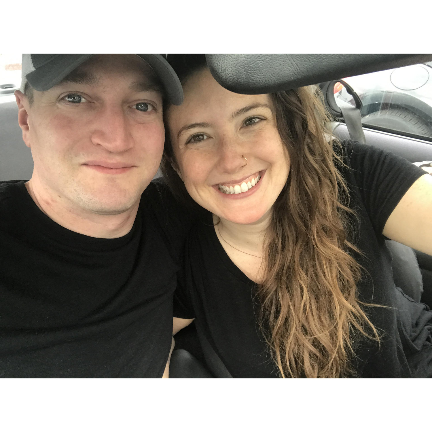 Our first picture as a real couple, right after Eric got to Austin. :)