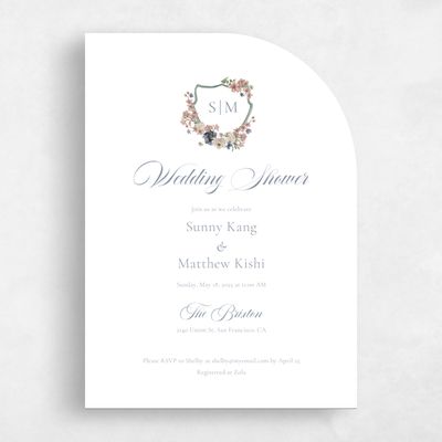 White Half arch Wedding Wedding Shower Invitation - Windansea