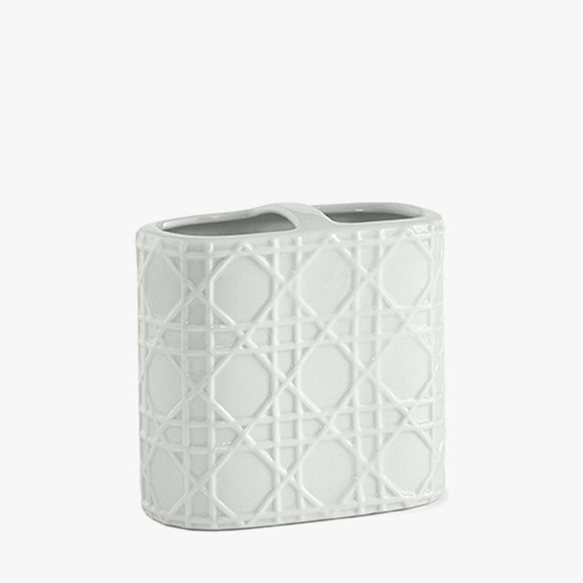 Lavoie Ceramic Toothbrush Holder, White