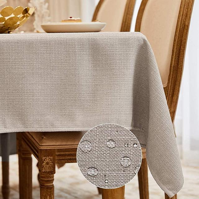 Waiter Tree Rectangle Tablecloths Linen Table Cloth Waterproof Anti-Shrink and Wrinkle Resistant Oblong Decorative Fabric Table Cover for Kitchen and Dinning Room