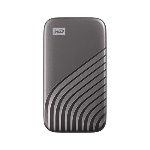 WD 1TB My Passport SSD External Portable Solid State Drive, Gray, Up to 1,050 MB/s, USB 3.2 Gen-2 and USB-C Compatible (USB-A for Older Systems) - WDBAGF0010BGY-WESN