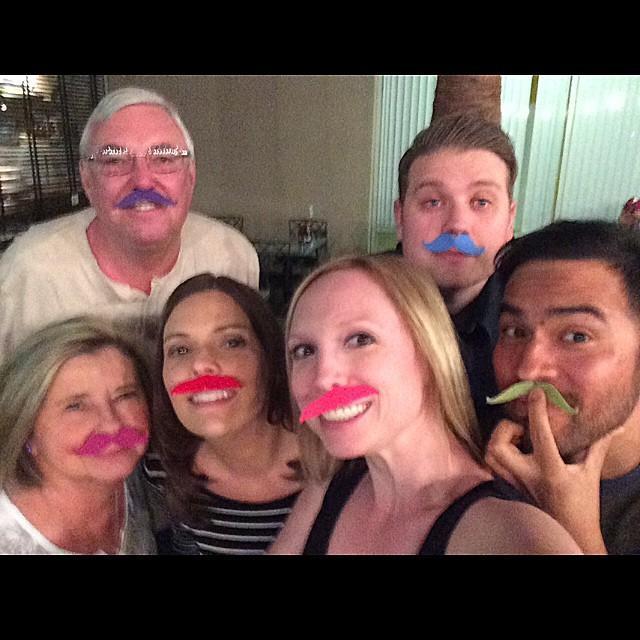 In Palm Springs with Katherine's family and celebrating her dad's birthday.