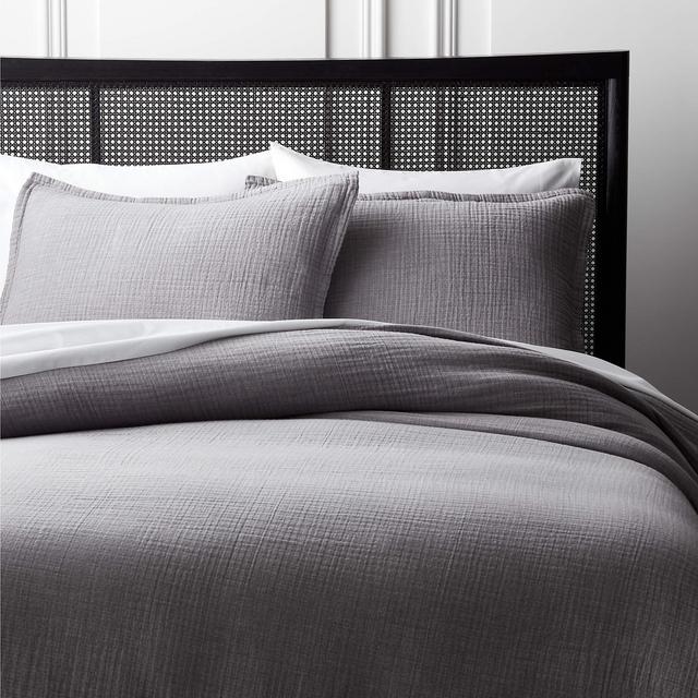 Alto Organic Cotton Grey Full/Queen Duvet Cover