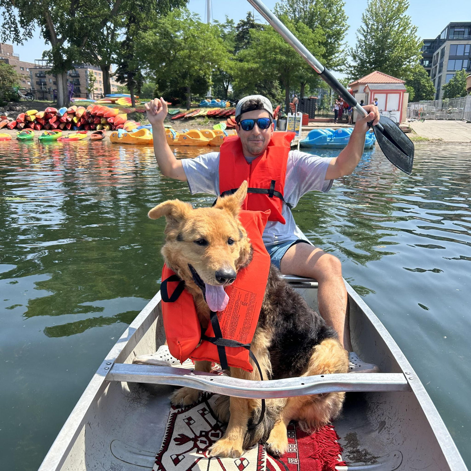 Next was Minneapolis, where Mohammed got a crash course in Midwest living one canoe trip at a time. Lucky was a natural.