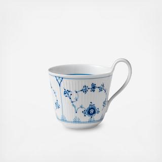 Blue Fluted Plain High Handle Mug