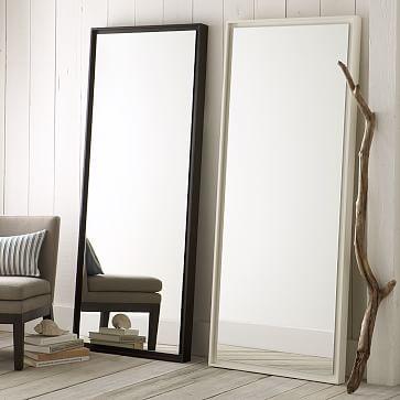 West Elm - Floating Wood Floor Mirror, Chocolate