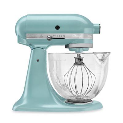 KitchenAid® 5 qt. Artisan® Design Series Stand Mixer with Glass Bowl in Azure Blue