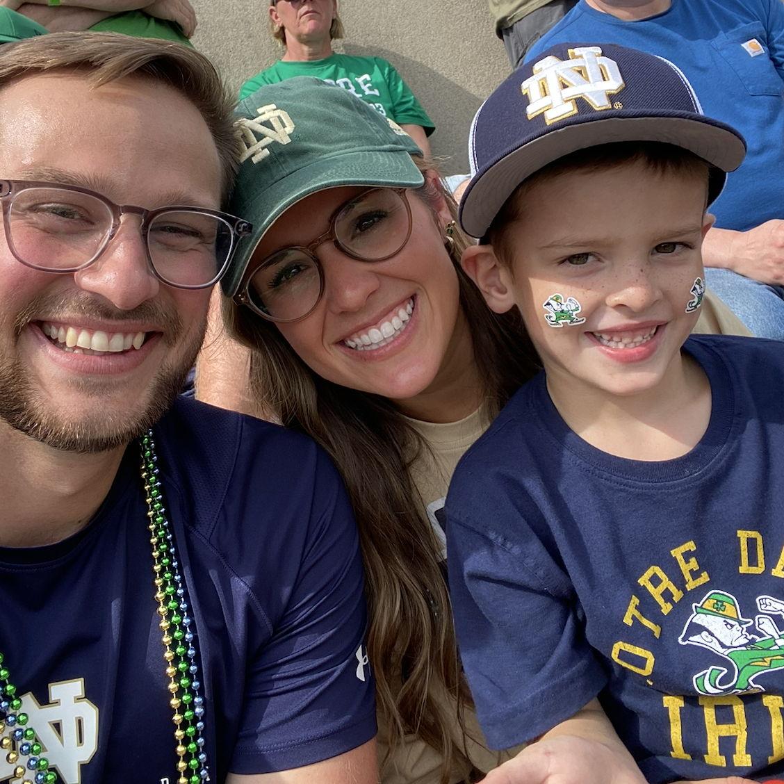 Cheering on the Irish with Jack!