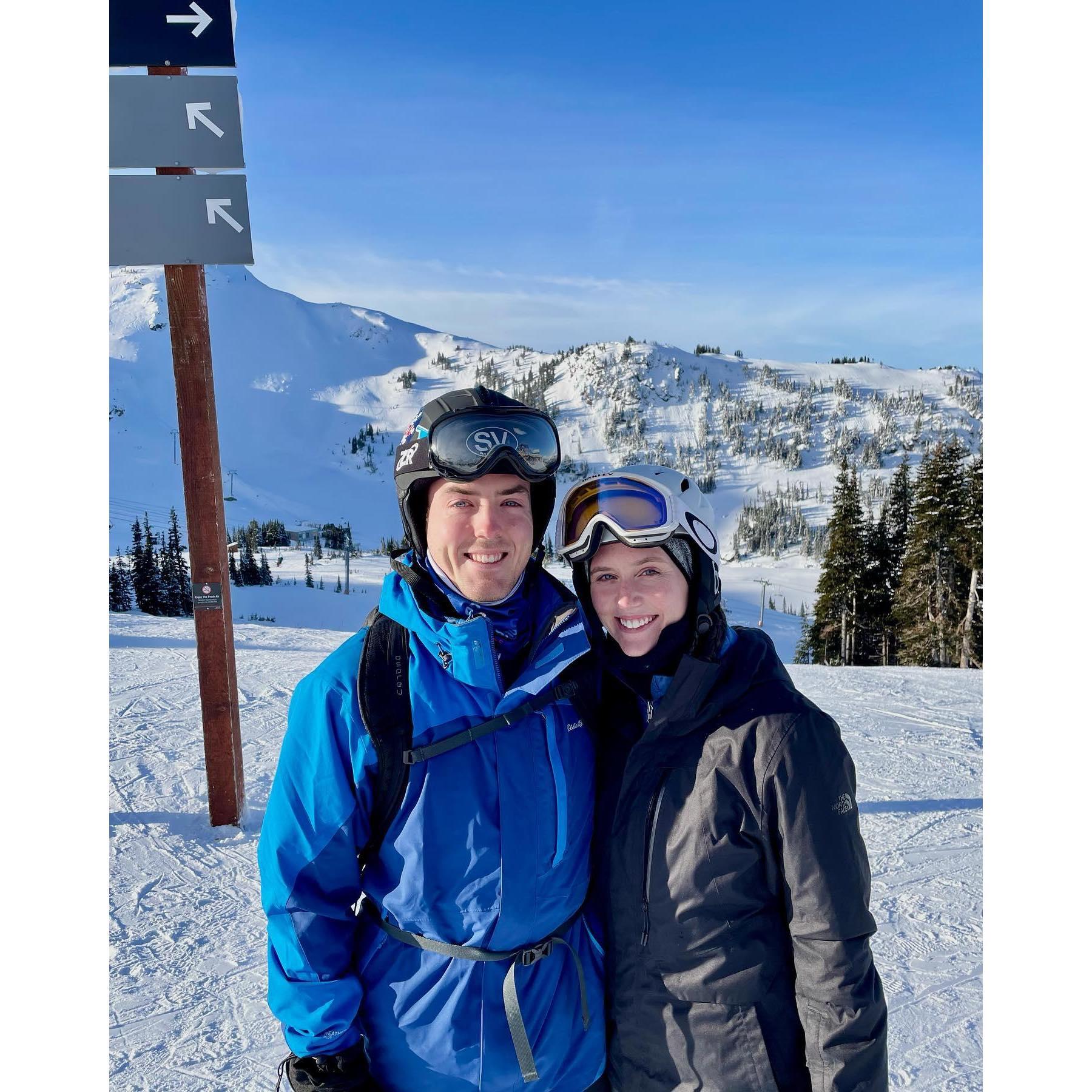 First time skiing together! Whistler, BC