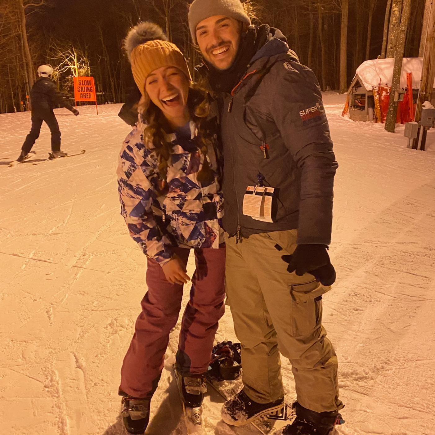 Fun fact: 
Kaitlyn skis & Anthony snowboards