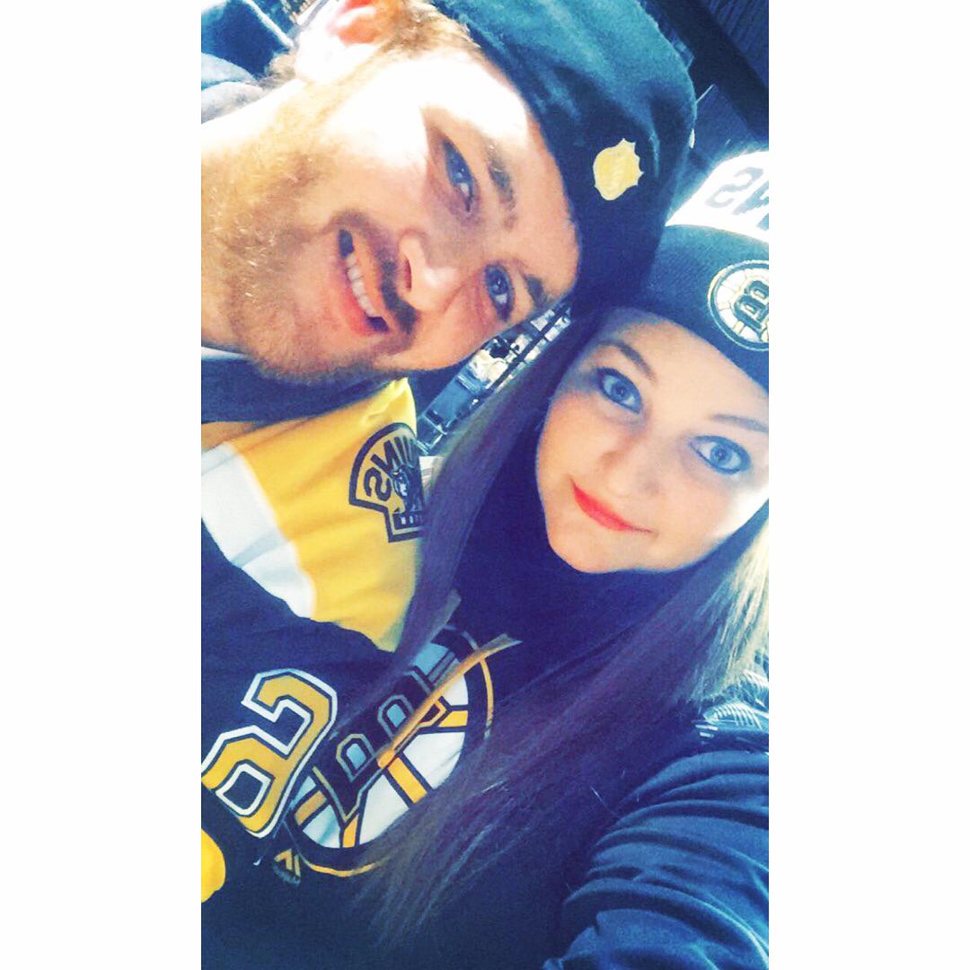 Nicole's first bruins game EVER.