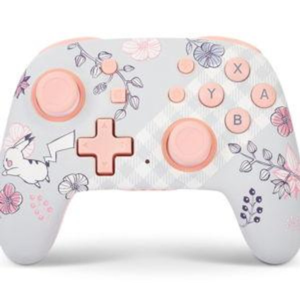 PowerA Nano Enhanced Wireless Controller for Nintendo Switch - Pikachu Garden, mini, portable, gamepad, motion controls, bluetooth