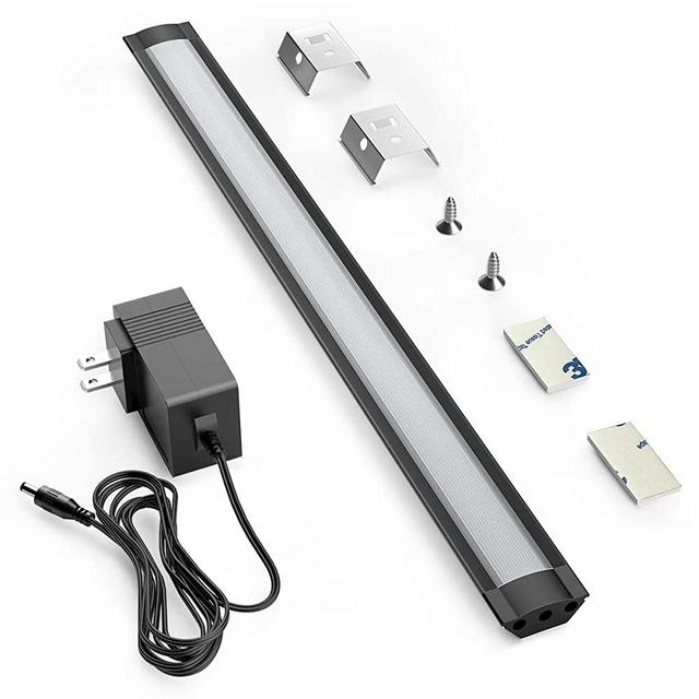LED Under Cabinet Lighting, Under Counter Lighting with 33 LEDs and Touch Activated Plug-in LED Light Bar for Kitchen, Cupboard, Shelf, Closet (Cold Light 6000K)
