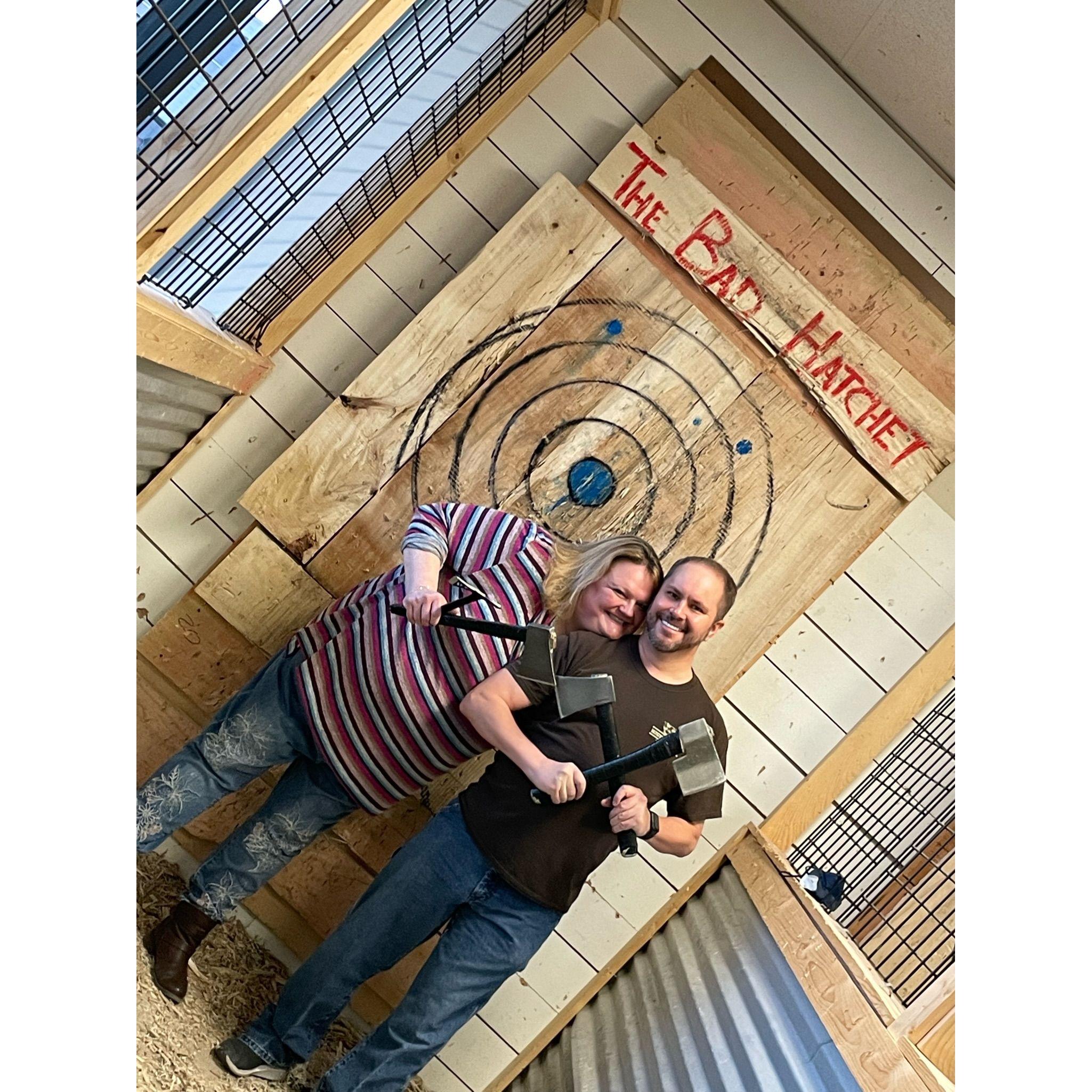 Axe Throwing- Best Date Night ever!