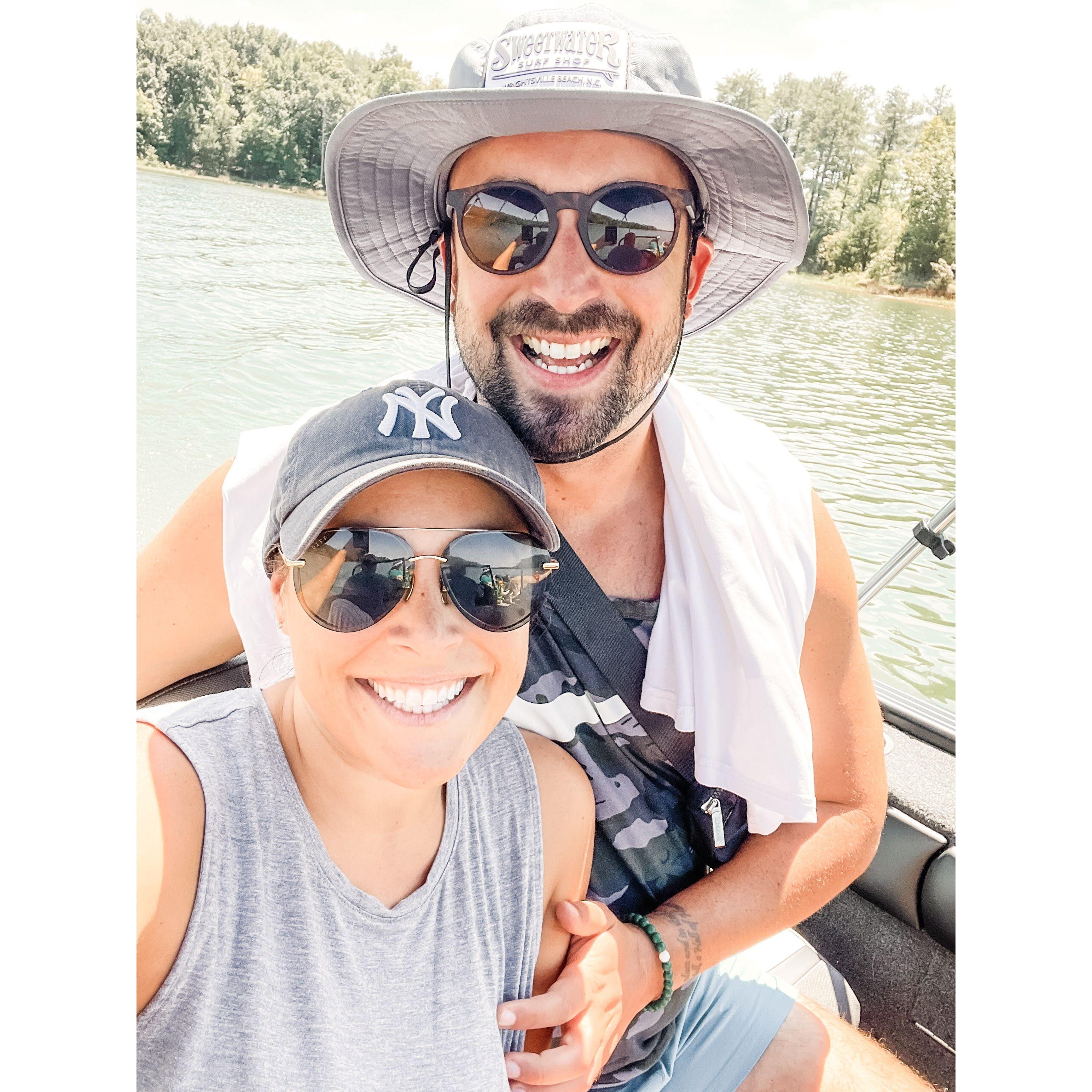 Visiting Lloyd's family in Georgia and spending time on their boat in Lake Russell
