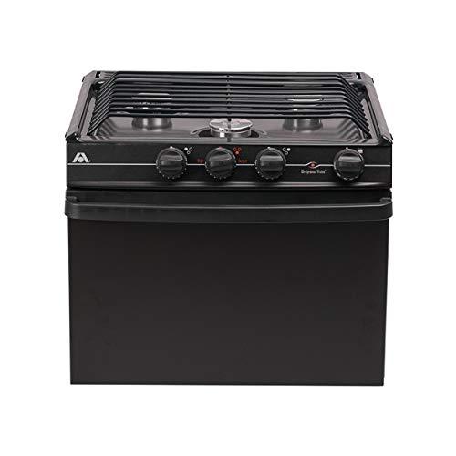 Atwood 52447 17" Wedgewood Vision Range Black Top Black Painted Door Match Light RV Camper Trailer