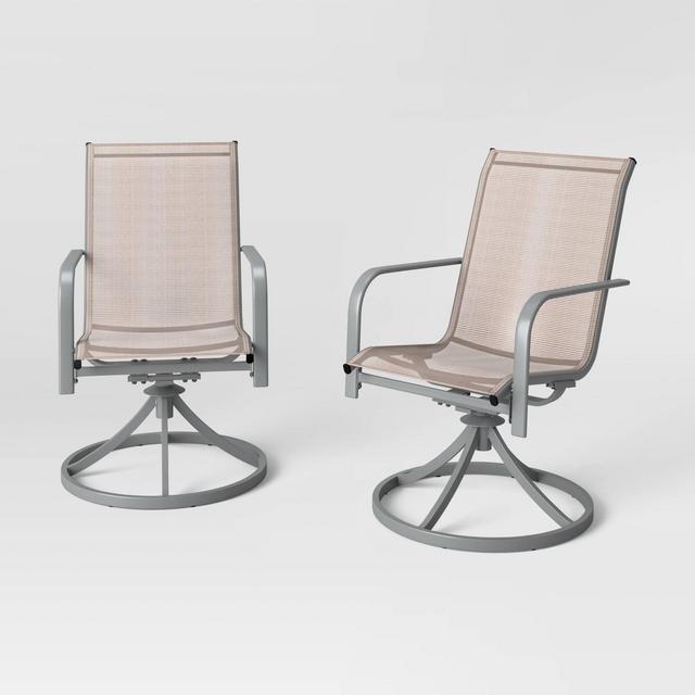 2pk Sling Swivel Outdoor Chairs - Tan - Room Essentials™