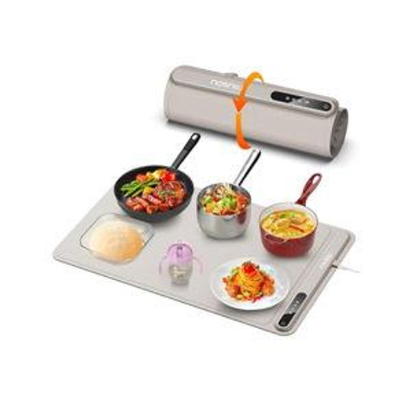Electric Warming Tray - Full Surface Heating,Rollable & Portable,Premium Silicone Nano-Material,3 Temperature Settings,Auto Shut-Off -Versatile Food Warmer for Gatherings,Parties,Everyday Use
