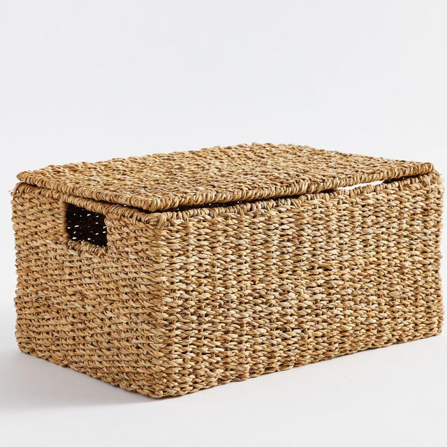 Safi Large Lidded Utility Basket - Natural