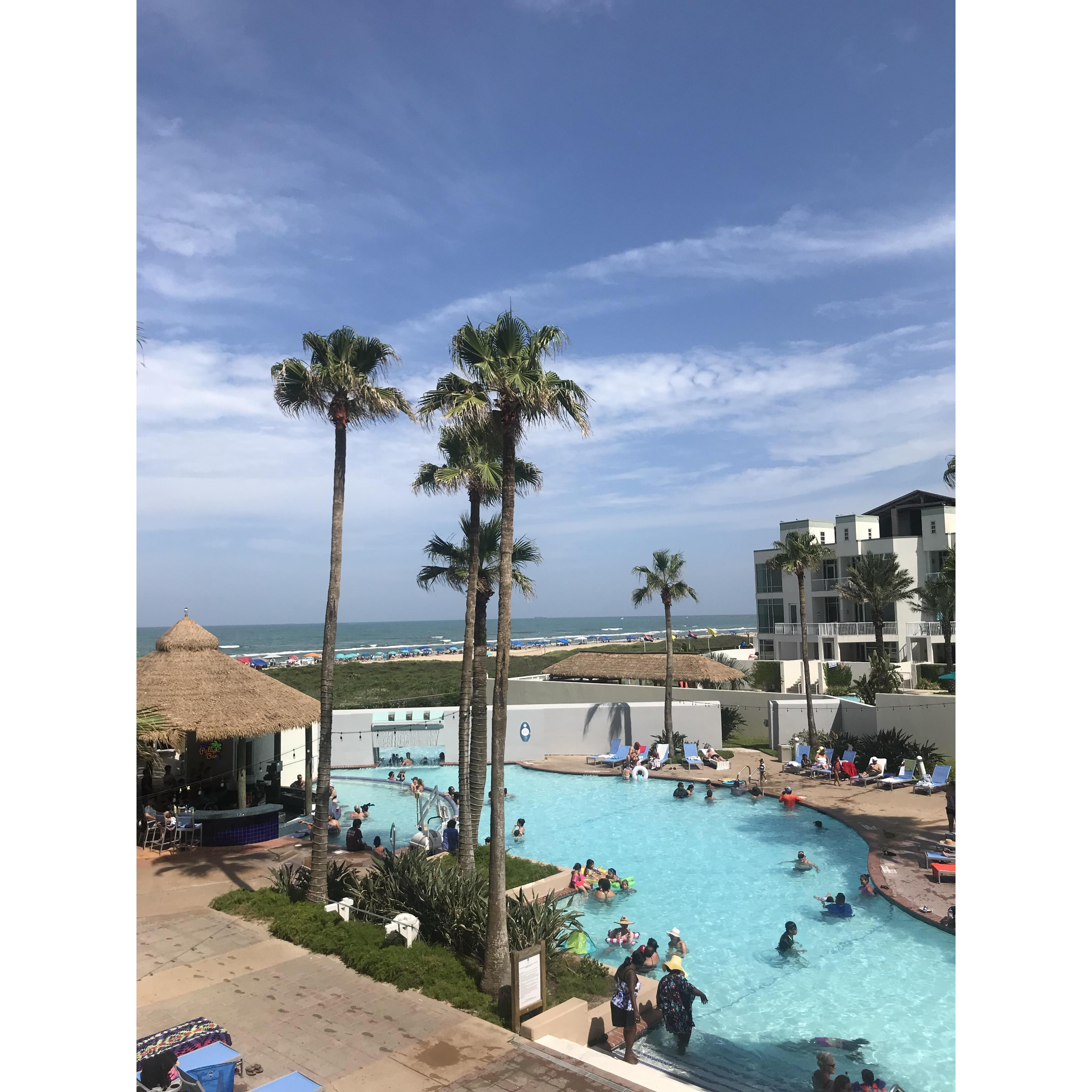 One of the many pools located on the Pearl South Padre Island resort