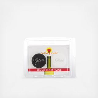 CapaBunga Slogan Two-Pack Bride/Groom, Set of 5