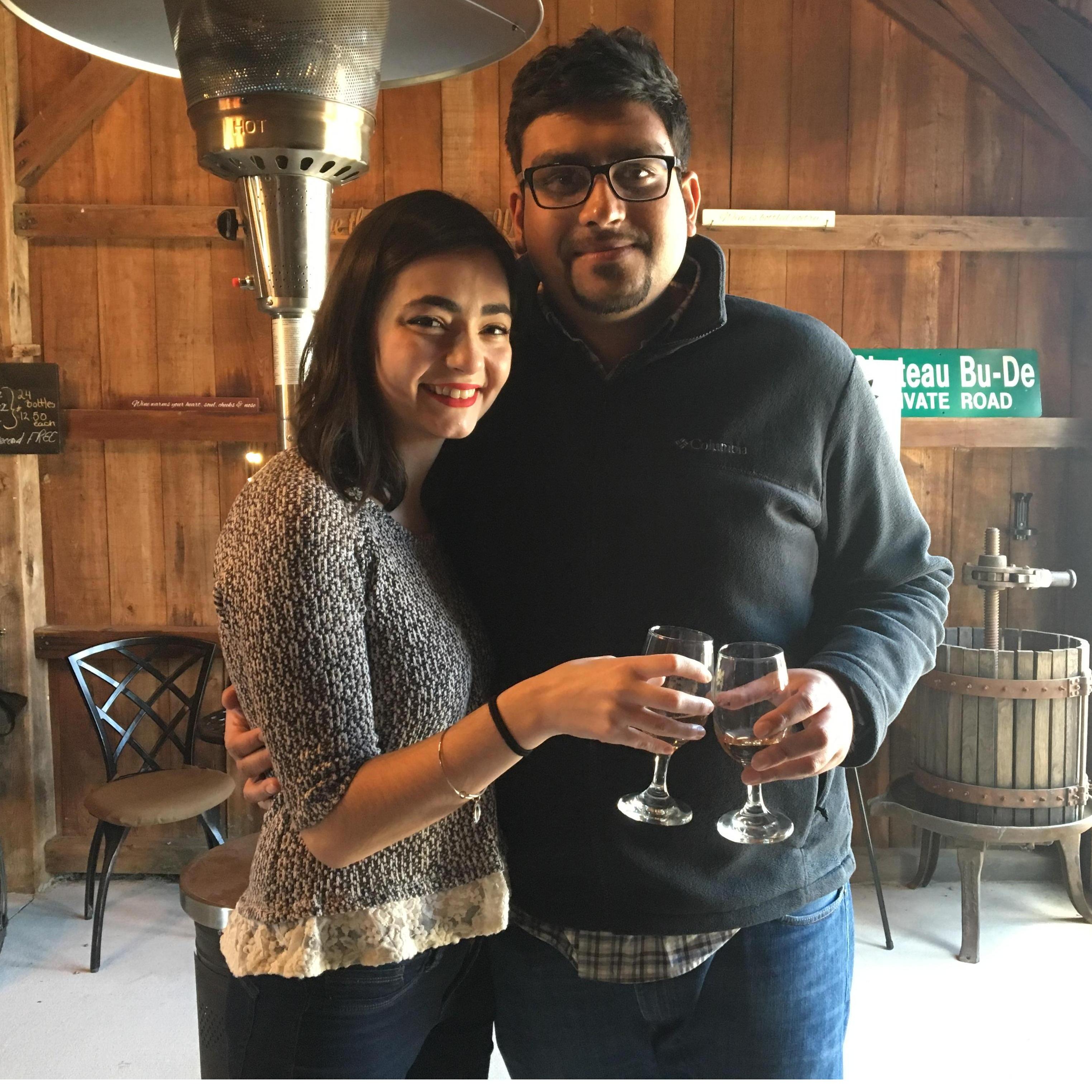 Celebrating our 1 year anniversary at a Maryland winery!