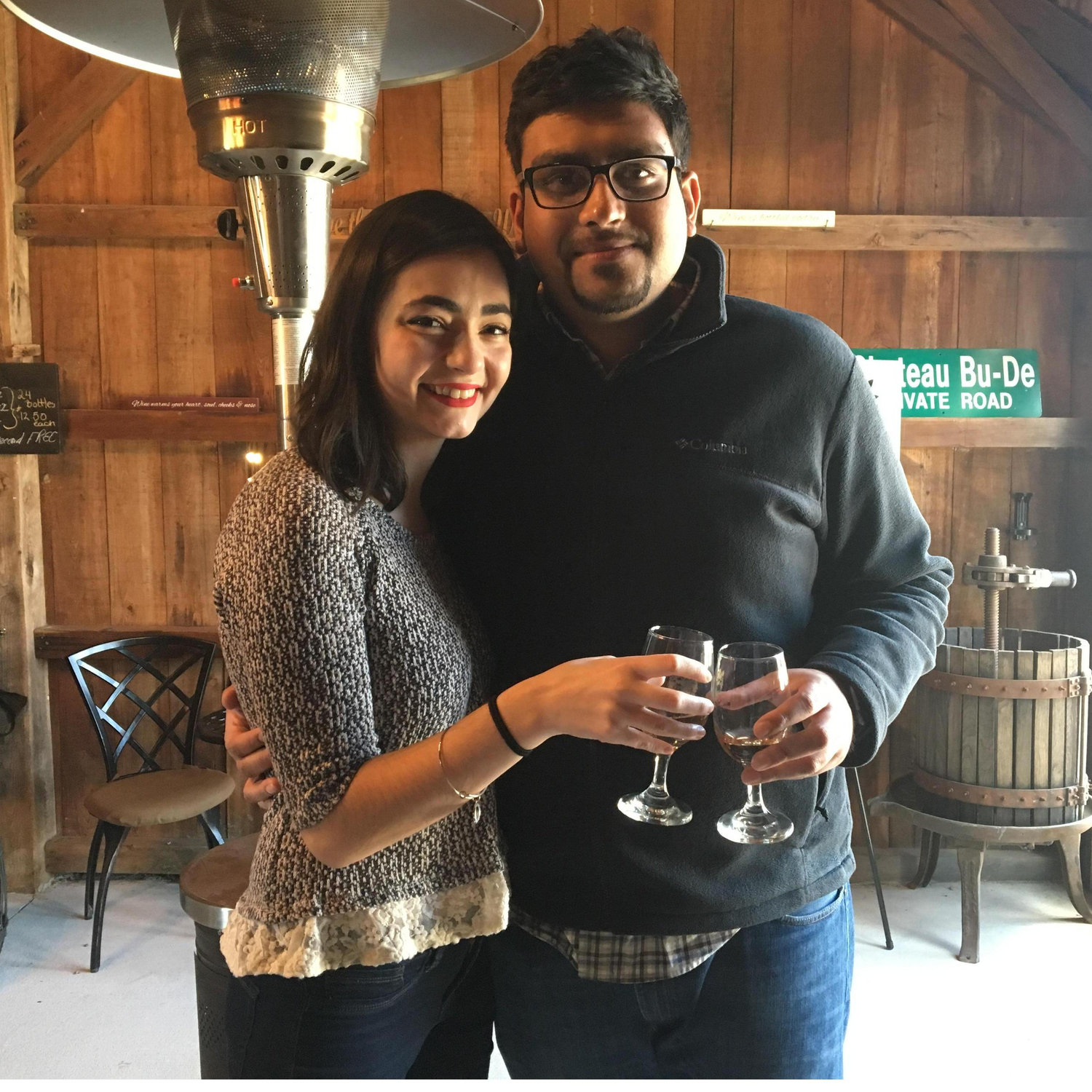 Celebrating our 1 year anniversary at a Maryland winery!