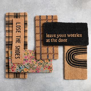 Leave Your Worries At The Door Natural Coir Doormat