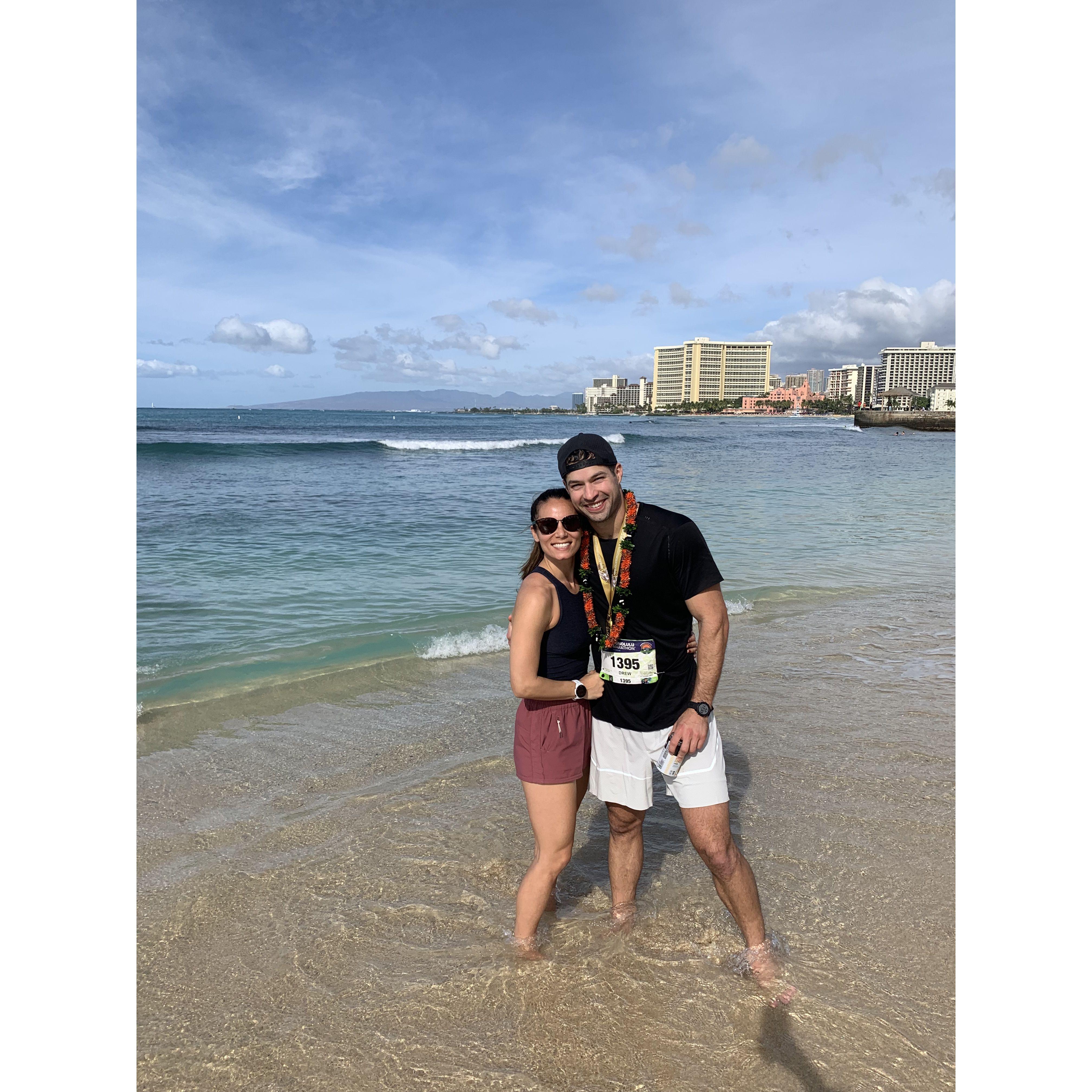 Oahu, Hawaii after Drew's Marathon!