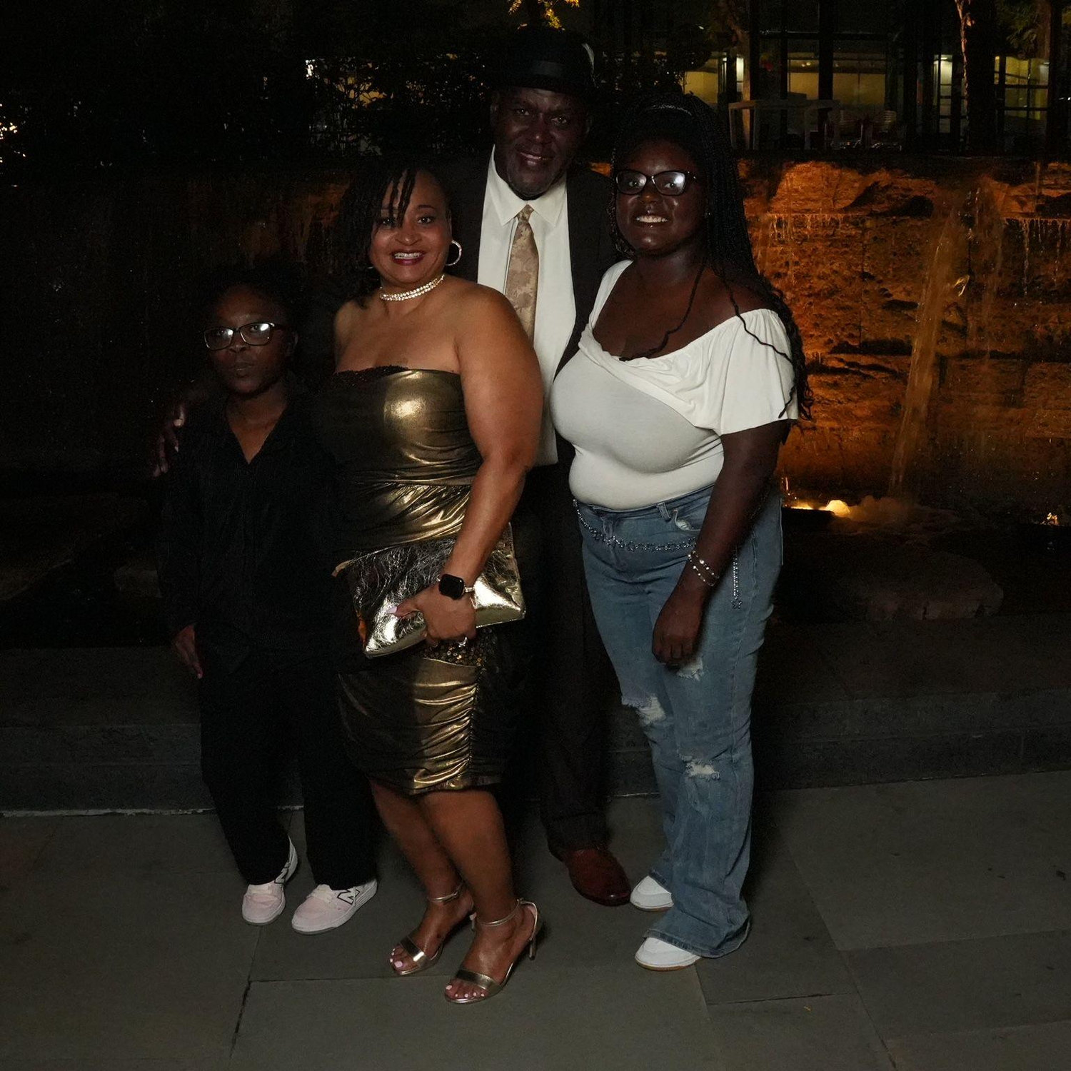 Marissa and Lamont with family.