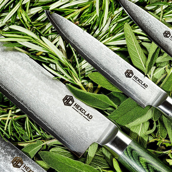 HexClad Hybrid Cookware Damascus Knife Set - Thumbnail 2