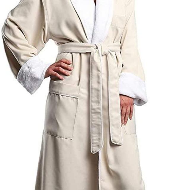 Plush Lined Microfiber Spa Robe - Unisex Luxury Hotel Bathrobes By Monarch/Cypress