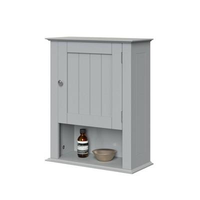 Beadboard Wall Cabinet with Open Shelf - RiverRidge