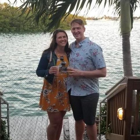 Enjoying drinks on our FL trip