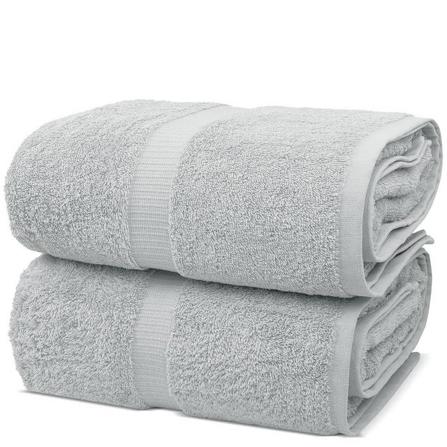 Chakir Turkish Linens |Hotel & Spa Quality 100% Cotton Premium Turkish Towels | Soft & Absorbent (Silver Gray, 35''x70'' Large Bath Sheets)