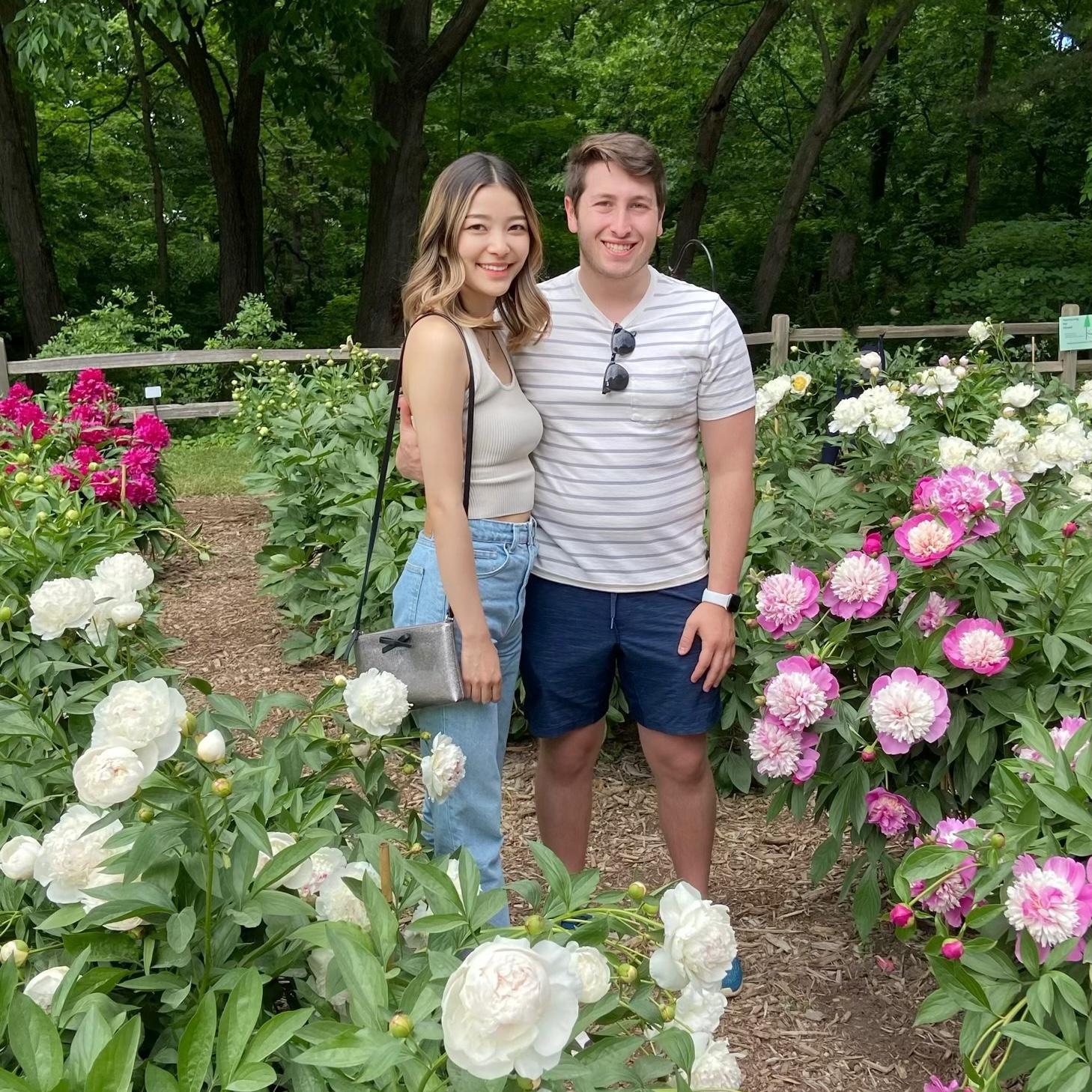 Foreshadowing our engagement location! Ruben and Minori enjoyed visiting the arboretum during the summer we spent in Ann Arbor after our graduation.