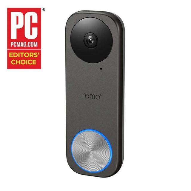 Remo+ RemoBell S WiFi Video Doorbell Camera with HD Video, Motion Sensor, 2-Way Talk, and Alexa Enabled (No Monthly Fees) (Free Cloud Storage)