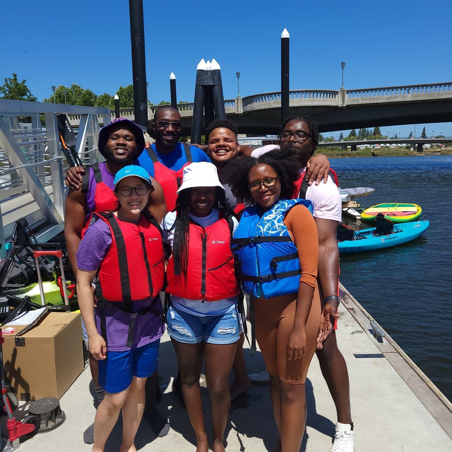 He invited all of our friends to come celebrate the engagement with a nice day out kayaking.