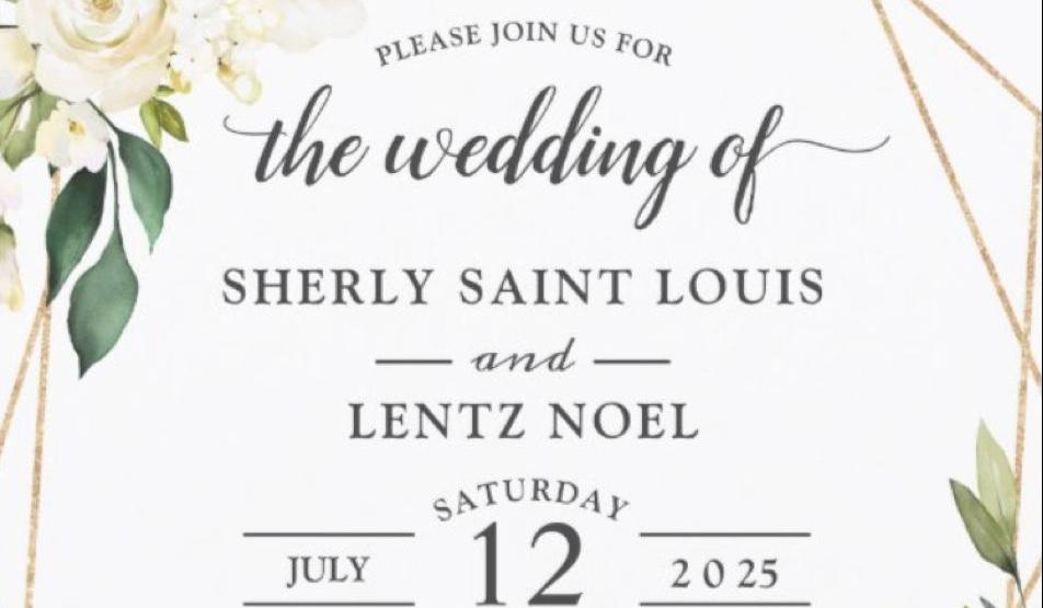 The Wedding Website of Sherly Saint-Louis and Lentz Noel